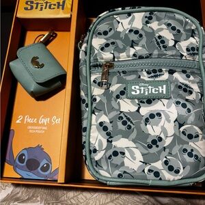 Disney Stitch Crossbody Bag + tech pouch